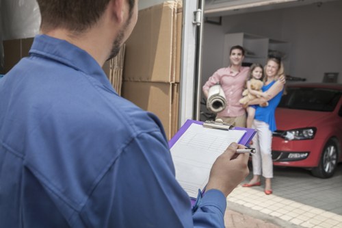 Business relocation support using a moving van in The Burroughs