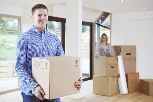 Removal van service supporting a flat or office move in The Burroughs
