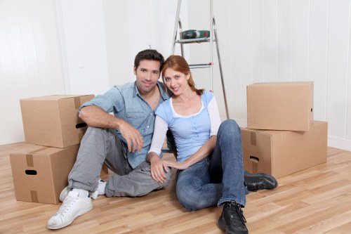 Packing and loading furniture for a local removals service