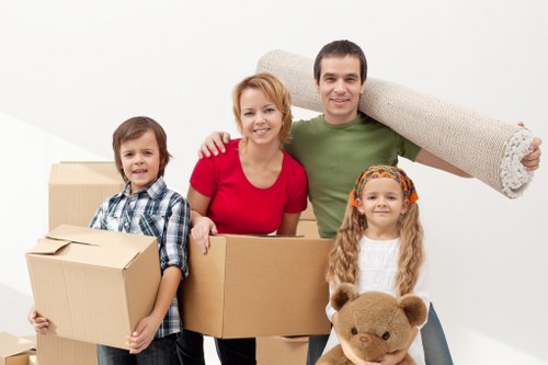 Unpacking and room setup service for a local business move
