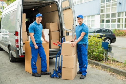 Careful loading of business items during a commercial relocation
